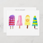 Meisjes Waterverf Popsicles handgemaakte notitieka (Voorkant / Achterkant)