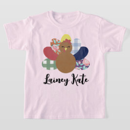 Meisjes Waterverf Pset Floral Turkey Youth T shirt