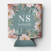 Meisjes waterverf roze floranje verjaardag elegant blikjeskoeler (Voorkant)