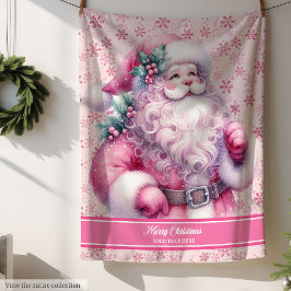 Meisjes Waterverf Roze Santa Blanket Pinkmas Sherpa Deken