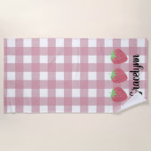 Meisjes Waterverf Strawberry Trio en Play Strandlaken (Voorkant)