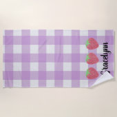 Meisjes Waterverf Strawberry Trio en Pset Beach Strandlaken (Voorkant)