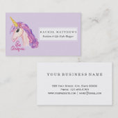 Meisjes Waterverf Unicorns zijn uniek Visitekaartje (Voorkant / Achterkant)