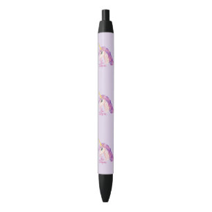 Meisjes Waterverf Unicorns zijn uniek Zwarte Inkt Pen