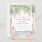 Meisjes Weekend Beach Bachelorette Party Kaart (Voorkant)