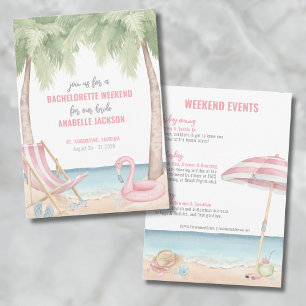 Meisjes Weekend Beach Bachelorette Party Kaart