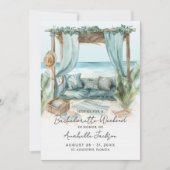 Meisjes Weekend Blue Beach vrijgezellenfeest Kaart (Voorkant)