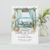 Meisjes Weekend Blue Beach vrijgezellenfeest Kaart (Staand voorkant)