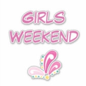 Meisjes Weekend Bright Magenta Sticker (Voorkant)