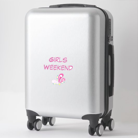 Meisjes Weekend Bright Magenta Sticker (Koffer)