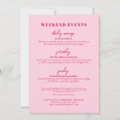 Meisjes Weekend Cocktail Social Club Bachelorette Kaart (Achterkant)