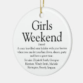 Meisjes Weekend Definitie Gepersonaliseerd Keramisch Ornament (Links)