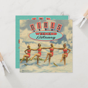 Meisjes Weekend Getaway Bachelorette Uitnodigingen