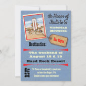 Meisjes Weekend Getaway Bachelorette Uitnodigingen (Achterkant)