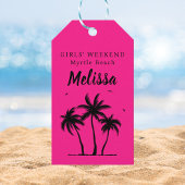 Meisjes Weekend Girly Palm Trees Monogram Strandlaken