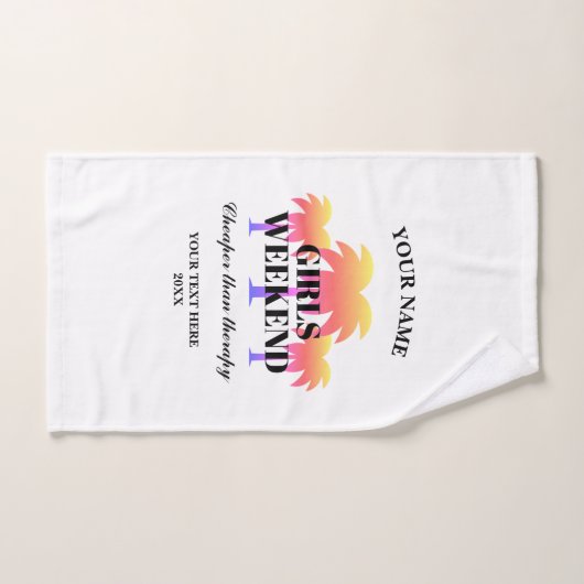 Meisjes weekend goedkoper dan therapie grappig cad handdoek (Handdoek)