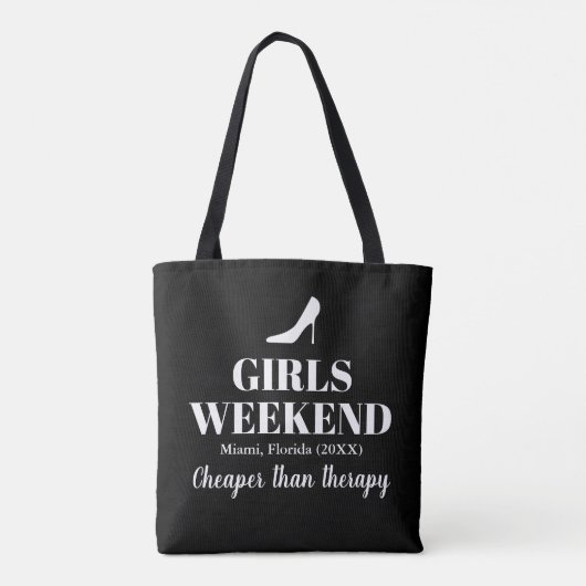Meisjes weekend goedkoper dan therapieschouder tote bag (Achterkant)