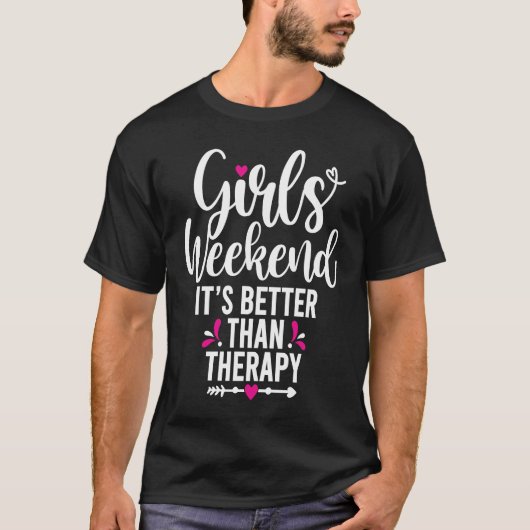 Meisjes Weekend Het is beter dan Therapy Funny Vac T-shirt (Voorkant)