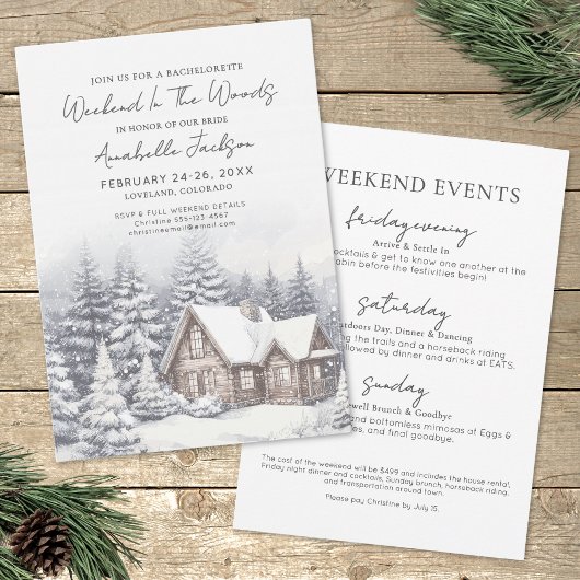 Meisjes weekend in de Bossen vrijgezellenfeest Kaart