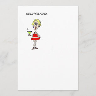 MEISJES WEEKEND INVITE KAART