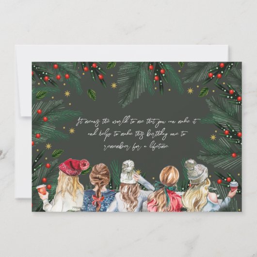 Meisjes weekend | Kerstmis in Chicago Kaart (Achterkant)