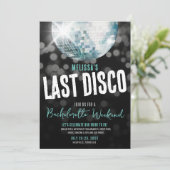 Meisjes Weekend Laatste Disco Bachelorette Kaart (Staand voorkant)