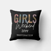 Meisjes Weekend Luipaardprint Meisjes reis uitstap Kussen (Achterkant)