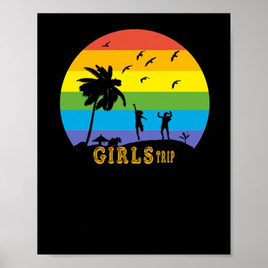 Meisjes Weekend Meisjes Trip Vrienden Sticker Poster (Voorkant)