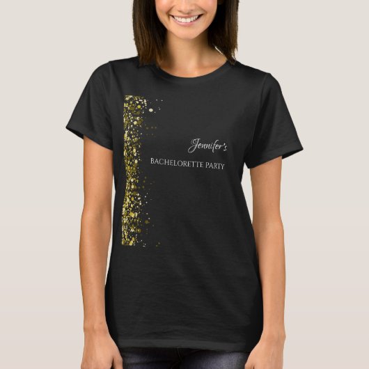 Meisjes weekend mocktail vrijgezellenfeest goud t-shirt (Voorkant)