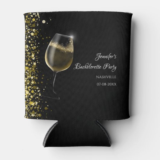 Meisjes weekend mocktail vrijgezellenfeest gouden blikjeskoeler (Voorkant)