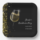 Meisjes weekend mocktail vrijgezellenfeest gouden papieren bordje (Voorkant)