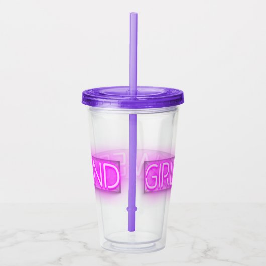 MEISJES WEEKEND Neon LED Bord  Acryl Drinkbeker (Rechts)