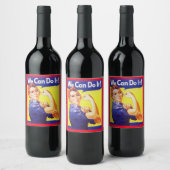Meisjes Weekend Night Out Rosie de Riveter Labels Wijn Etiket (Flessen)