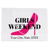 Meisjes weekend reis roze hoge hak stiletto schoen groot cadeauzakje (Achterkant)