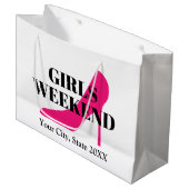 Meisjes weekend reis roze hoge hak stiletto schoen groot cadeauzakje (Voorkant Gekanteld)