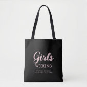 Meisjes Weekend Reizen Bestemming Leuke Matching Tote Bag (Voorkant)