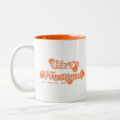 Meisjes Weekend Retro 70s Aangepaste reis weghalen Tweekleurige Koffiemok (Links)