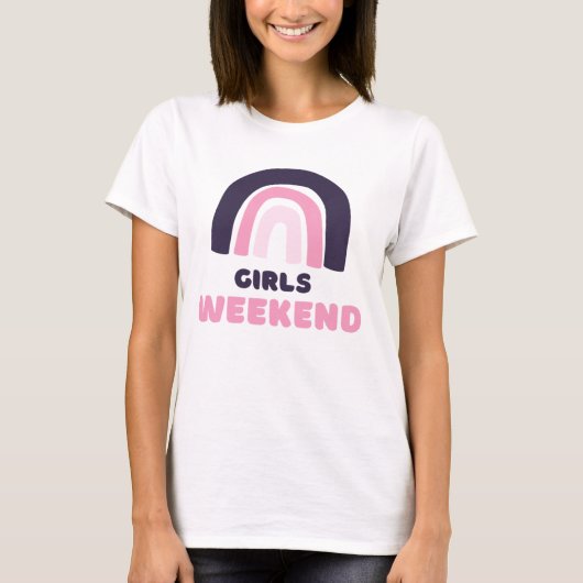 Meisjes Weekend Retro Bachelorette Bruid T-shirt (Voorkant)