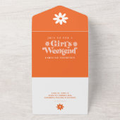 Meisjes Weekend Retro Bachelorette feest All In One Uitnodiging (Buitenkant)