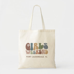 Meisjes Weekend Retro Meisjes Uitstap Aangepast Tote Bag