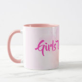 Meisjes Weekend Roze Waterverf Fun Custom Gift Mok (Links)