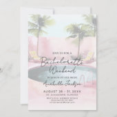 Meisjes Weekend Roze Zwembad Vrijgezellenfeest Kaart (Voorkant)