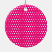 Meisjes Weekend Schattige Roze Polka Dot Beste Vri Keramisch Ornament (Achterkant)