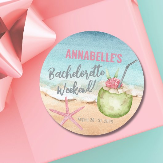 Meisjes Weekend Schattigee Cocktail Bachelorette P Ronde Sticker