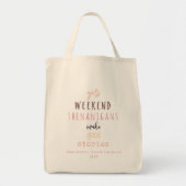Meisjes Weekend Shenanigans  Tote Bag (Voorkant)