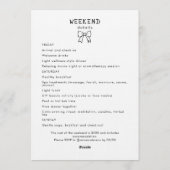 Meisjes Weekend SPA-activiteitenprogramma Kaart (Achterkant)