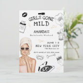 Meisjes Weekend SPA-activiteitenprogramma Kaart (Staand voorkant)