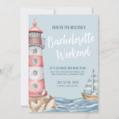 Meisjes Weekend Strand Nautische Bachelorette Kaart (Voorkant)