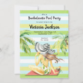 Meisjes weekend Tropisch uitje Pool Party Kaart (Voorkant)