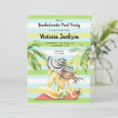 Meisjes weekend Tropisch uitje Pool Party Kaart (Staand voorkant)